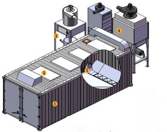Manual Operation Sand Blasting Chamber / Room Surface Derust For Car And Cabinet