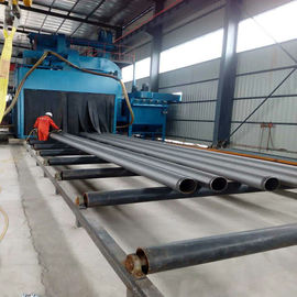 Automatic Steel Shot Blasting Equipment Pipe Cleaning Machine Environmental Friendly