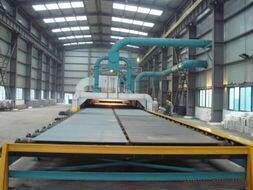 Abrasive Roller Conveyor Shot Blasting Machine , Wheel Blasting Machine