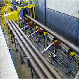 Automatic Steel Shot Blasting Equipment Pipe Cleaning Machine Environmental Friendly