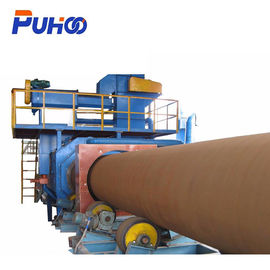 Surface Treatment Steel Pipe Shot Blasting Machine Pass Through Environmental Friendly