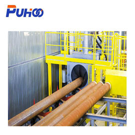 Surface Treatment Steel Pipe Shot Blasting Machine Pass Through Environmental Friendly