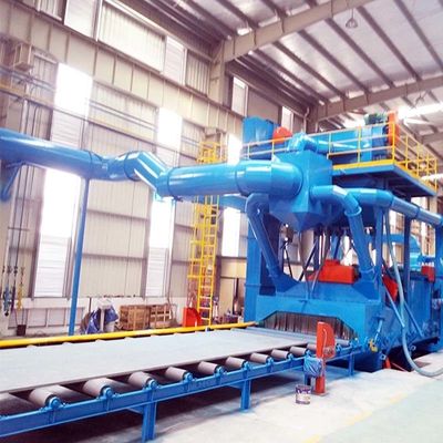 H Beam Rust Remove 1.21 M/S Roller Conveyor Shot Blasting Machine