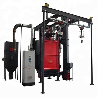 Electric Fuel Hook Type Shot Blasting Machine For Lpg Cylinder