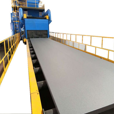 0.5-1.5 M/Min Q6910 Roller Conveyor Shot Blasting Machine H Beam And Steel Plate