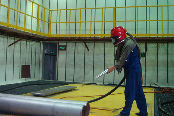 Bucket Excavator Parts Blasting Chamber Sand Blasting Room With Abrasive Recycling System